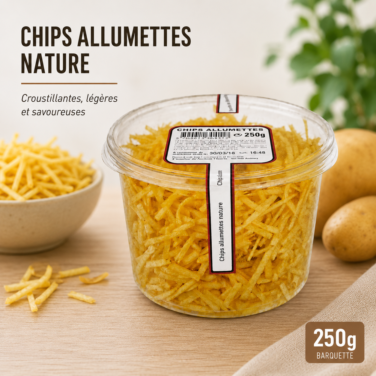 chips allumettes nature